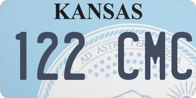 KS license plate 122CMC