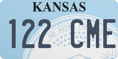 KS license plate 122CME