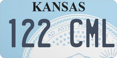 KS license plate 122CML