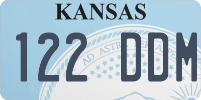 KS license plate 122DDM