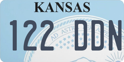 KS license plate 122DDN