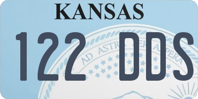 KS license plate 122DDS