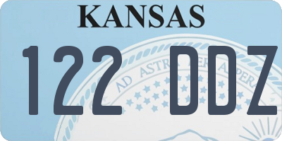 KS license plate 122DDZ