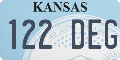 KS license plate 122DEG