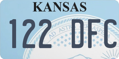 KS license plate 122DFC