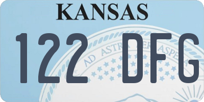 KS license plate 122DFG