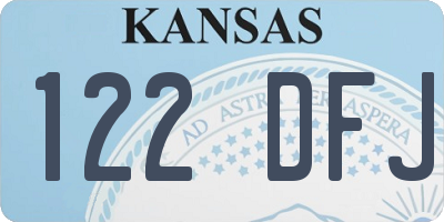 KS license plate 122DFJ