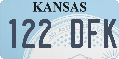 KS license plate 122DFK