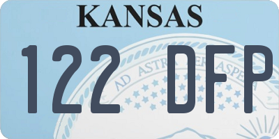 KS license plate 122DFP