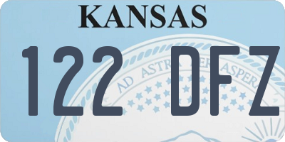 KS license plate 122DFZ