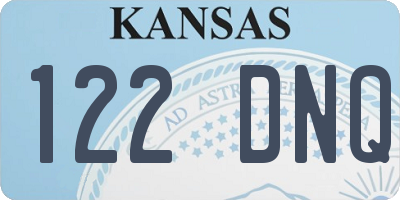 KS license plate 122DNQ