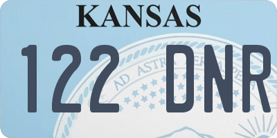 KS license plate 122DNR