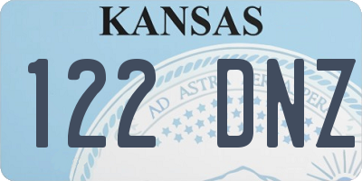 KS license plate 122DNZ