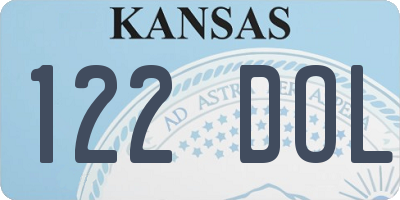 KS license plate 122DOL