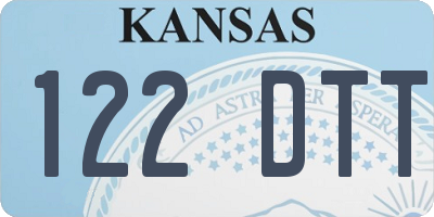 KS license plate 122DTT