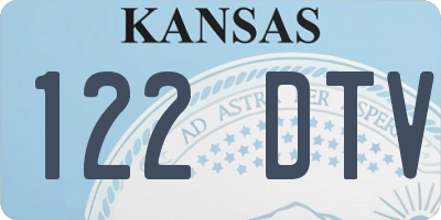 KS license plate 122DTV