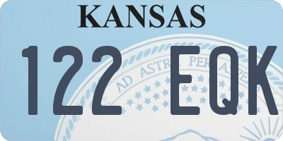 KS license plate 122EQK