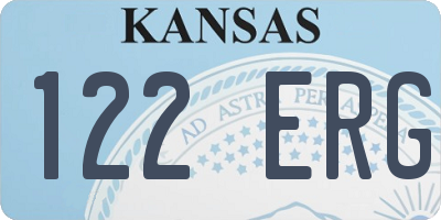 KS license plate 122ERG