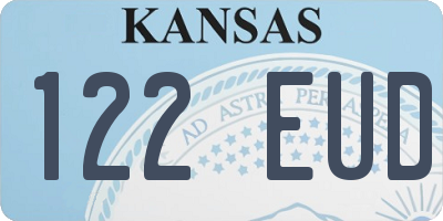 KS license plate 122EUD