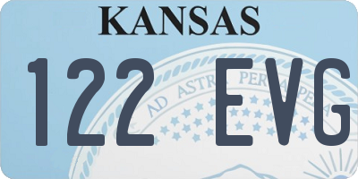 KS license plate 122EVG