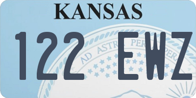 KS license plate 122EWZ