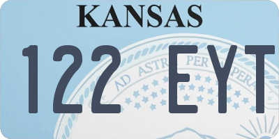 KS license plate 122EYT