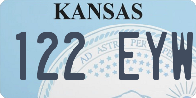 KS license plate 122EYW