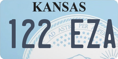 KS license plate 122EZA