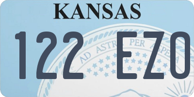 KS license plate 122EZO