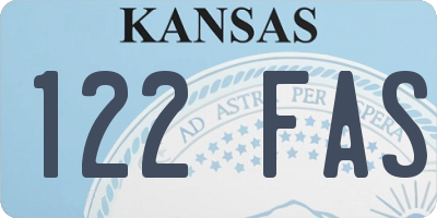 KS license plate 122FAS
