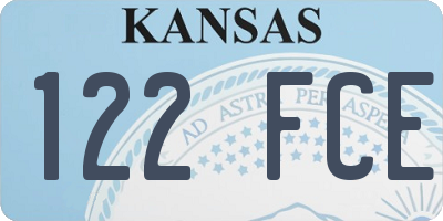 KS license plate 122FCE