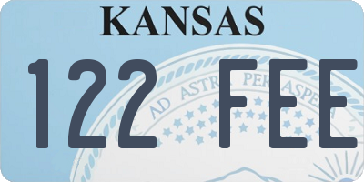 KS license plate 122FEE