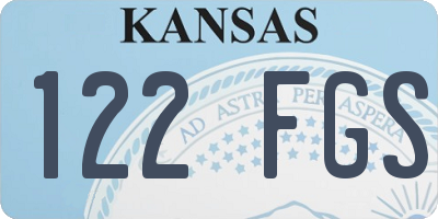KS license plate 122FGS