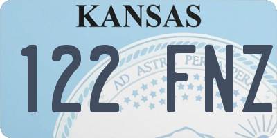 KS license plate 122FNZ