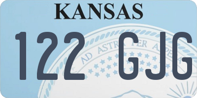 KS license plate 122GJG