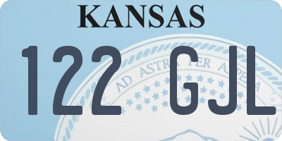 KS license plate 122GJL