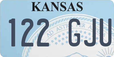 KS license plate 122GJU