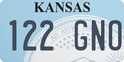 KS license plate 122GNO
