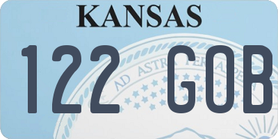 KS license plate 122GOB