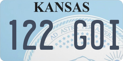 KS license plate 122GOI