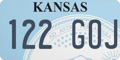 KS license plate 122GOJ