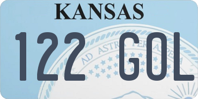 KS license plate 122GOL