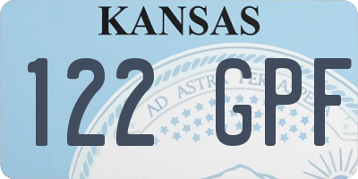 KS license plate 122GPF