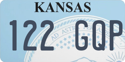 KS license plate 122GQP