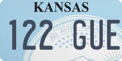 KS license plate 122GUE