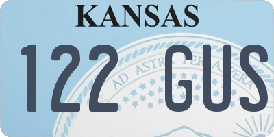 KS license plate 122GUS