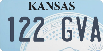 KS license plate 122GVA