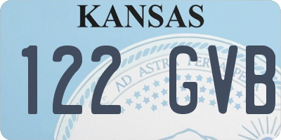 KS license plate 122GVB