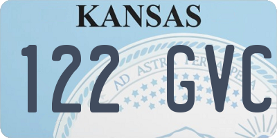 KS license plate 122GVC