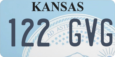 KS license plate 122GVG